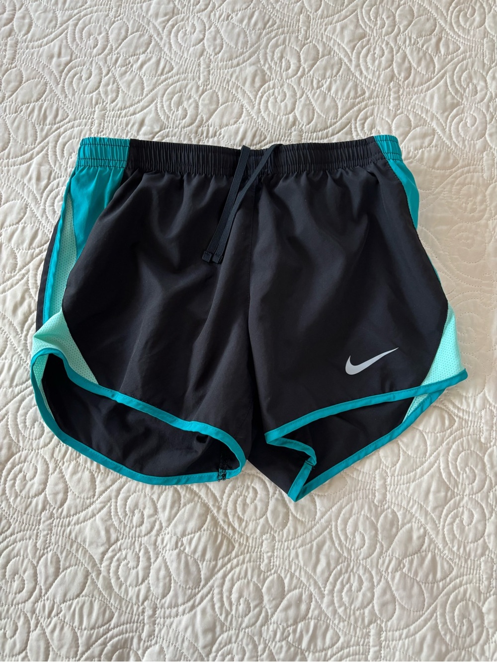 Nike Women’s Black & Teal Athletic Running Shorts